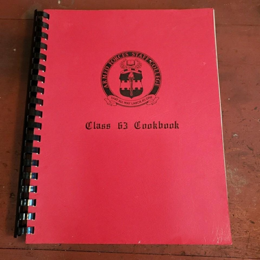 1978 Spiral Bound Cookbook ARMED FORCES STAFF COLLEGE Class of 63 Army Wives